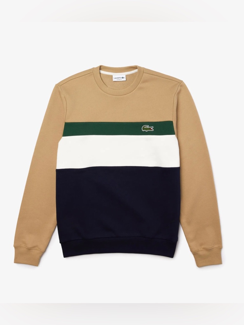 Lacoste Colorblock Crewneck Sweatshirt size XL